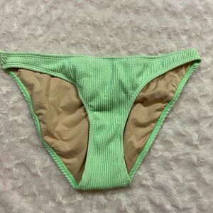 Cotton On gathered Brazilian bum bikini bottoms in Mint Crinkle NWT Small